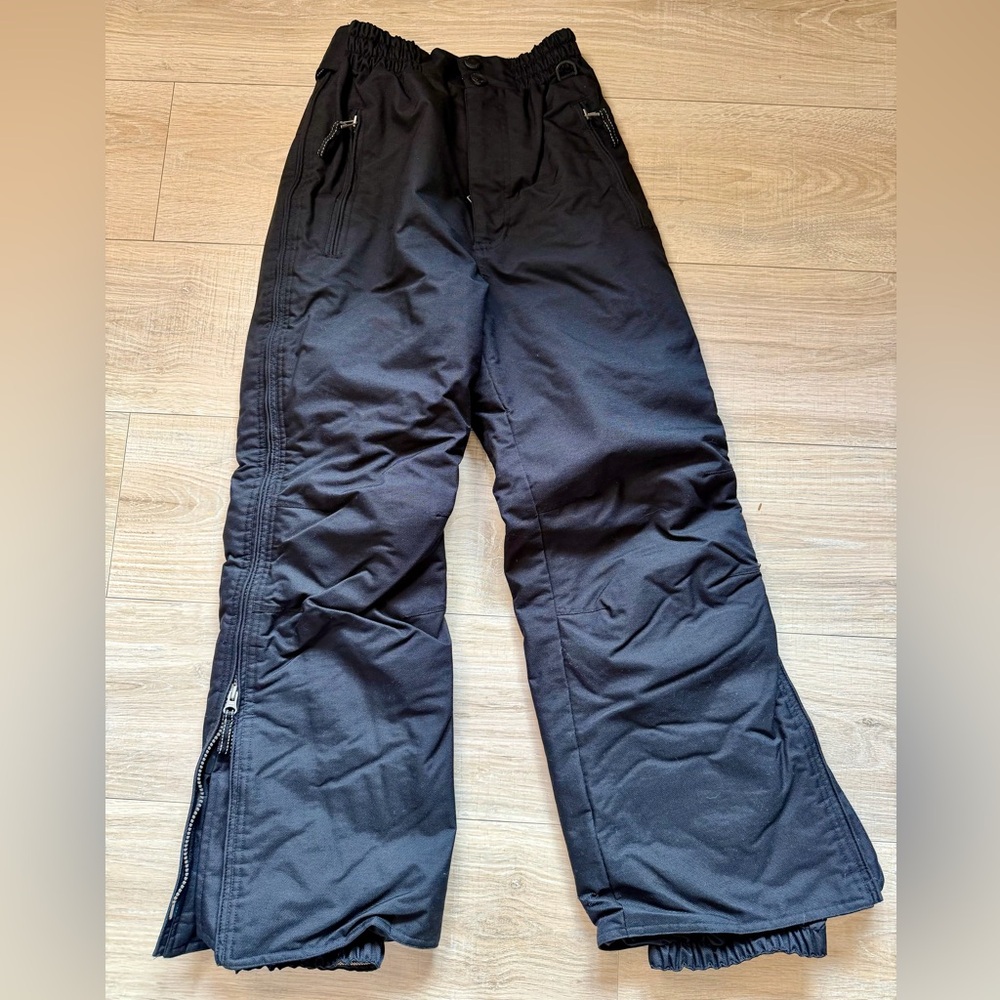 Coltech Boys Black Insulated Snow Ski Pants 3M Thinsulate Youth Size 10 - Picture 2 of 13